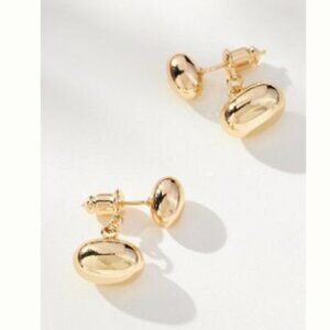 Anthropologie Double-Sided Bean Post Earrings